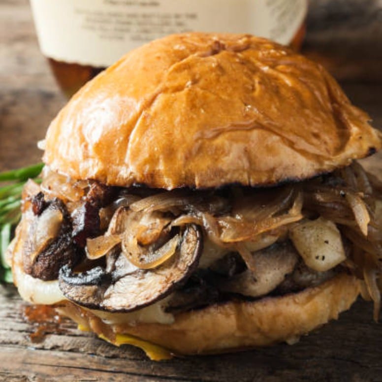 Mushroom Melt Burger.
